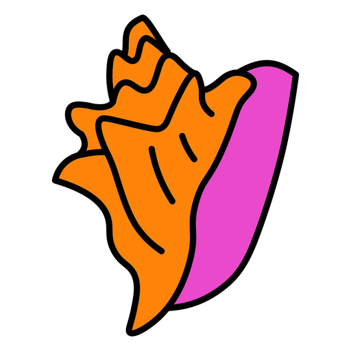 Rosa und orange Schale PNG-Design