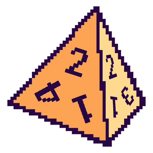 Pirâmide pixelada com números Desenho PNG