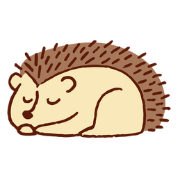 Cartoon Hedgehog Sleeping PNG & SVG Design For T-Shirts