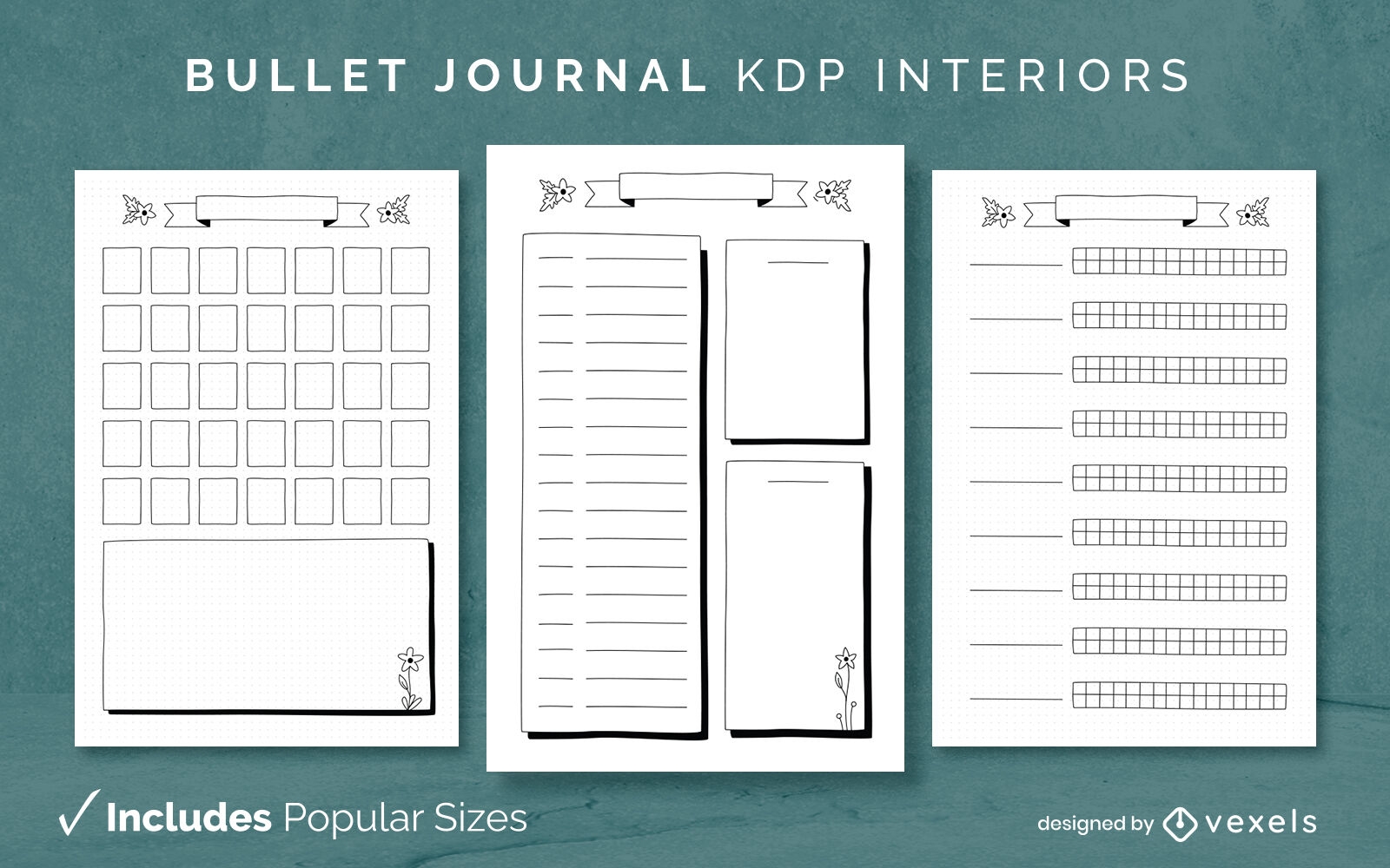 Blank journal template KDP interior design