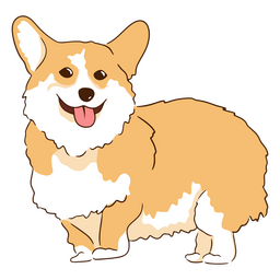 linda mascota corgi Diseño PNG