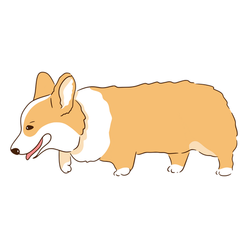 animal de estimação do lado do corgi Desenho PNG