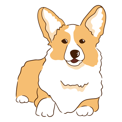 Corgi süßes Haustier PNG-Design