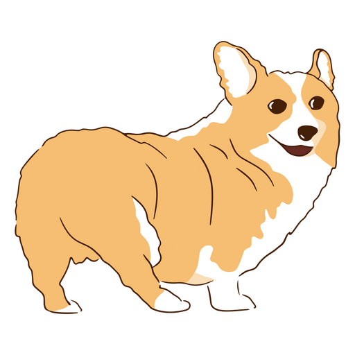 Corgi pet butt animal PNG Design