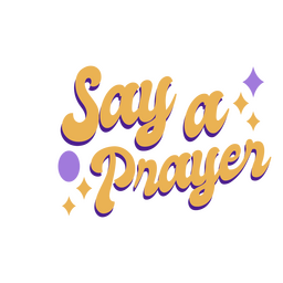 Say a prayer religion lettering Transparent PNG