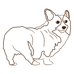 Corgi Haustier Hintern Tierschlag PNG-Design