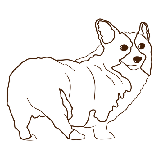 Curso de animal de bunda de animal de estimação Corgi Desenho PNG