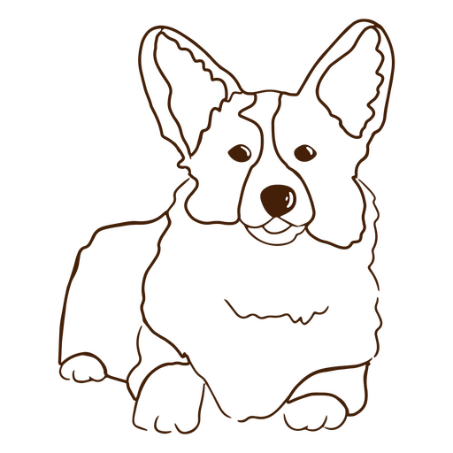 Corgi s??er Haustierschlag PNG-Design