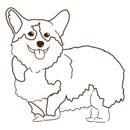 Corgi Cute Pet Animal Dog Stroke PNG & SVG Design For T-Shirts