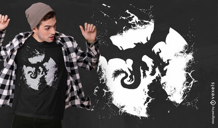 Dragon moon t-shirt design