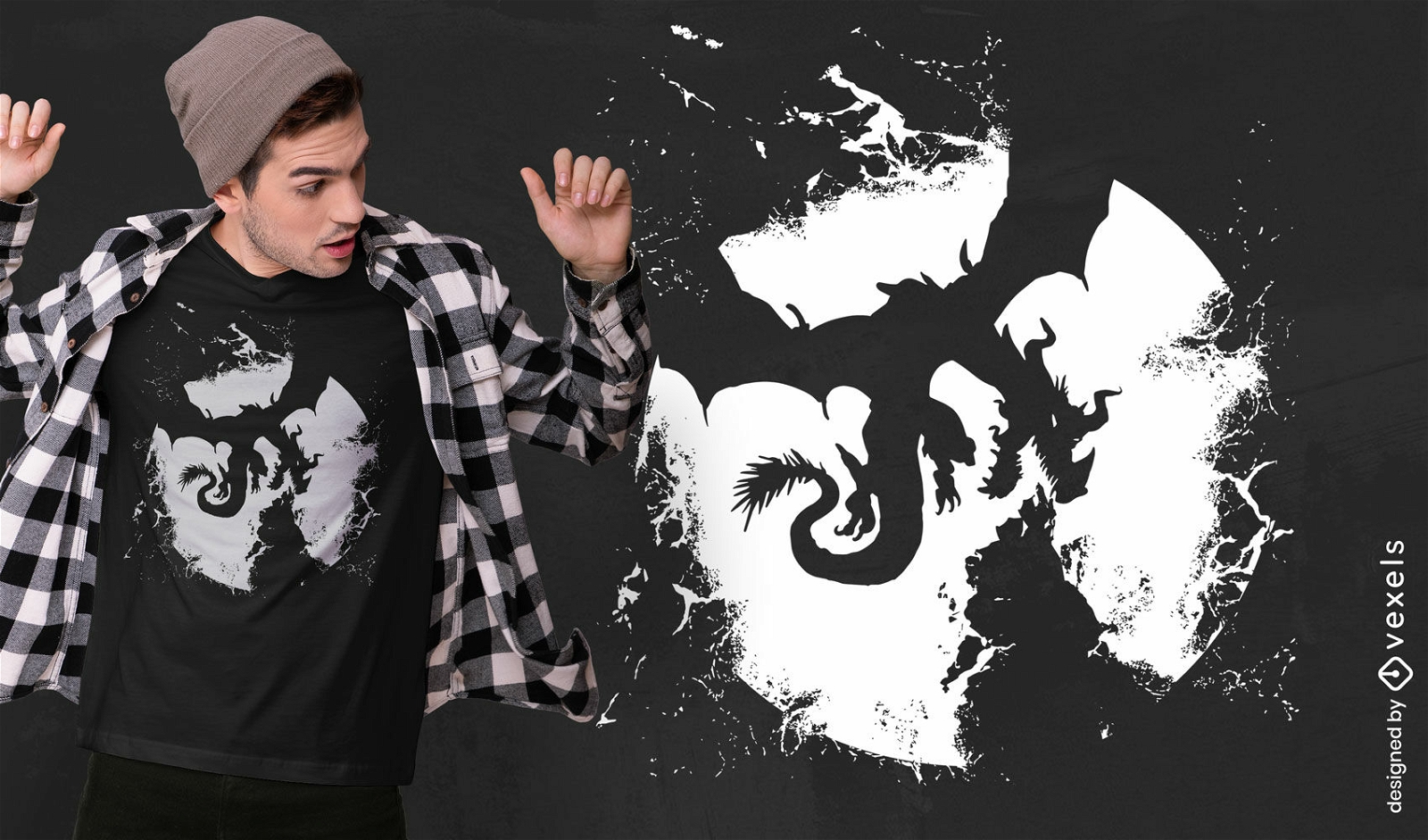 Dragon moon t-shirt design
