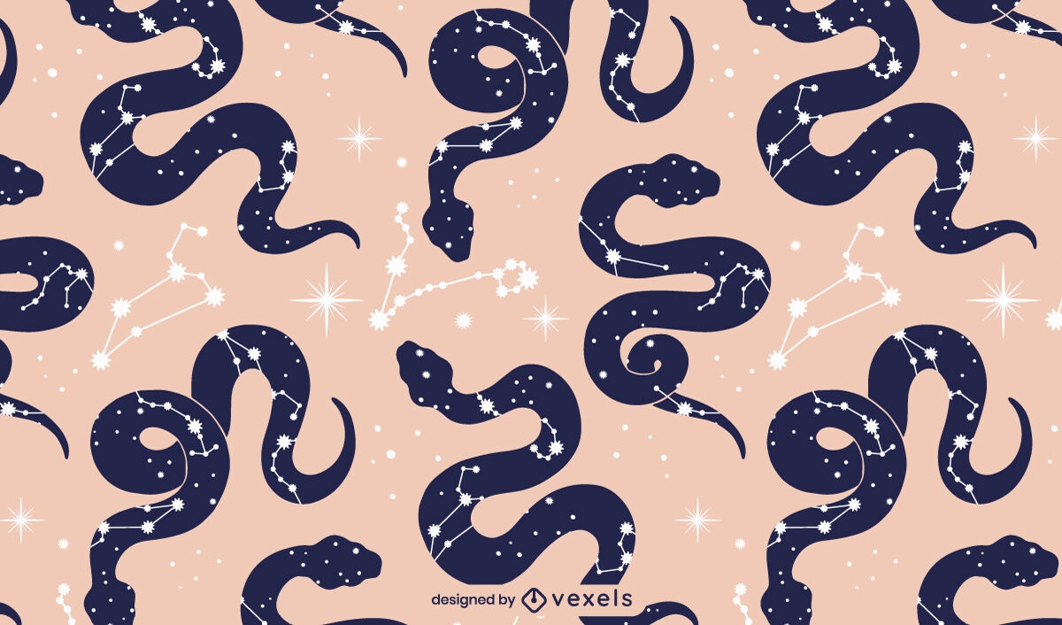 Snake constellations pattern design