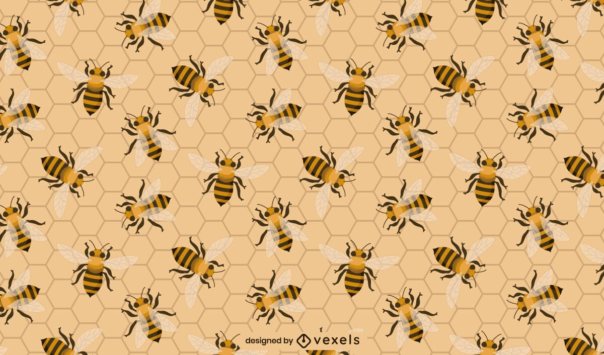 Bee honecomb pattern design