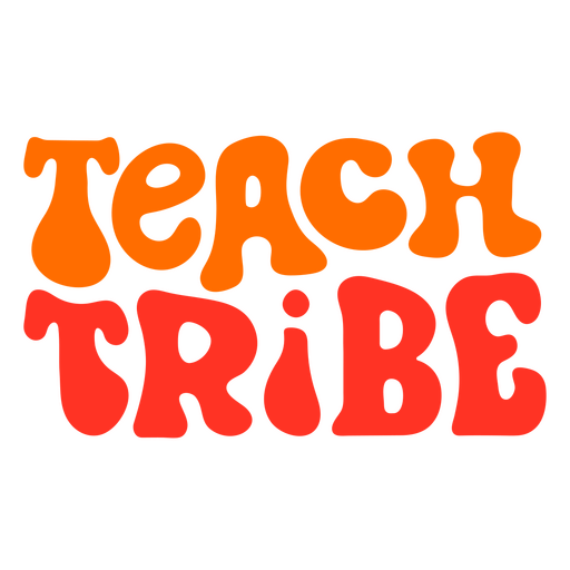 Teach tribe flat quote PNG Design