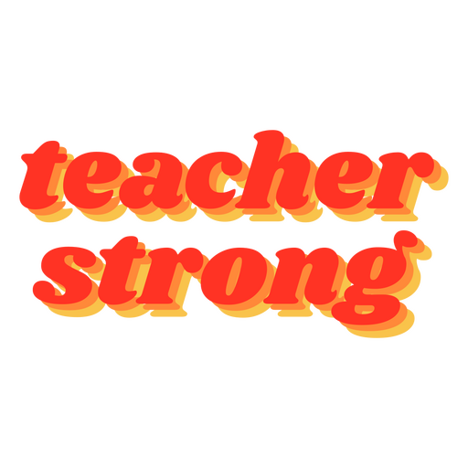 Teacher strong flat quote PNG Design