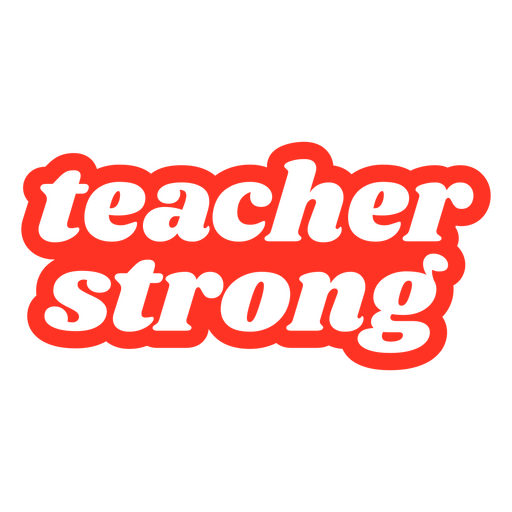 Teacher strong filled stroke quote PNG Design