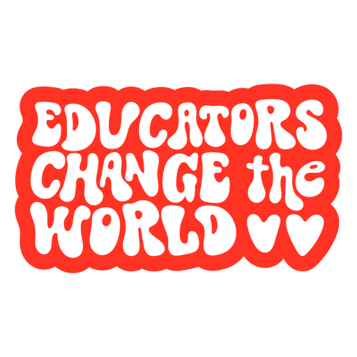 Educators change the world filled stroke quote PNG Design