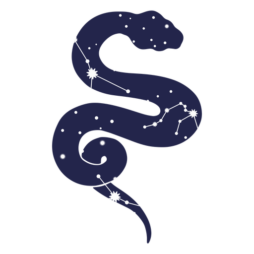 Image of a snake with stars in the background PNG Design