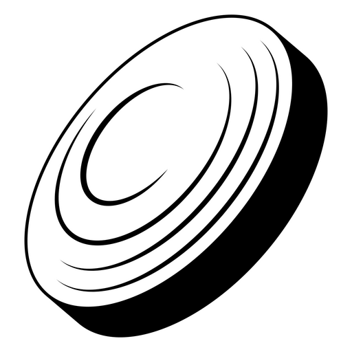 Weißer Frisbee PNG-Design