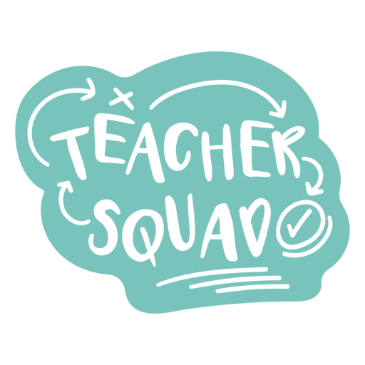 Teacher squad cut out quote PNG Design