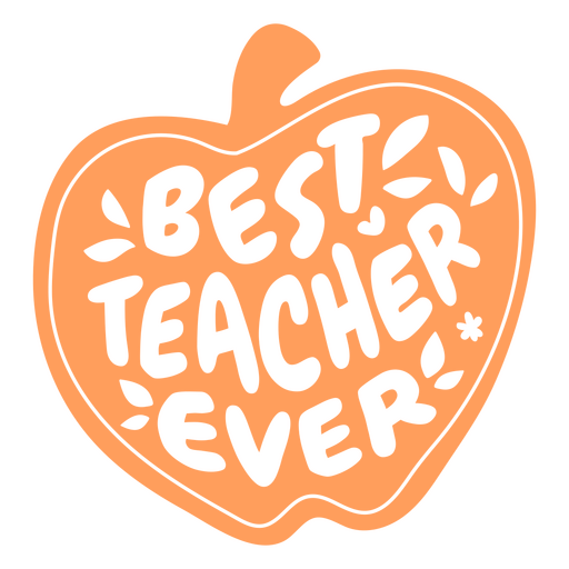 Best teacher ever sticker PNG Design