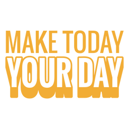 Flat yellow motivation quote PNG Design