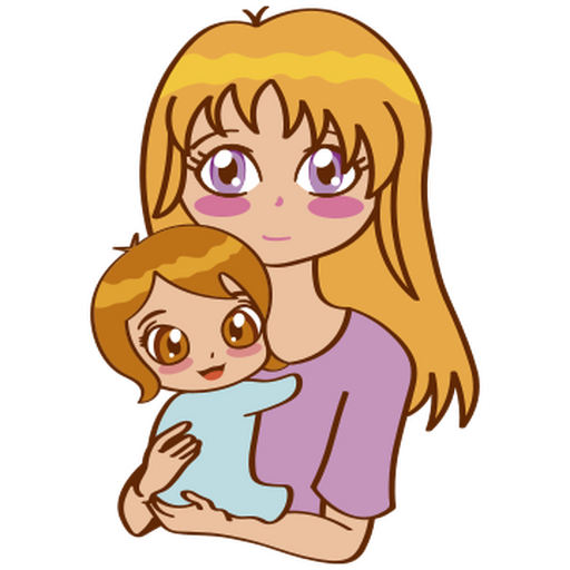 Mãe e bebê abraçados Desenho PNG