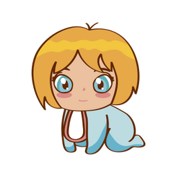 bebê loiro engatinhando Desenho PNG