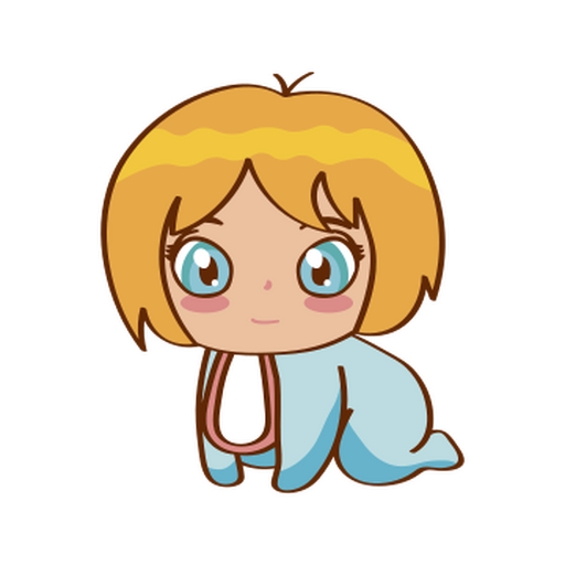 Blond baby crawling PNG Design