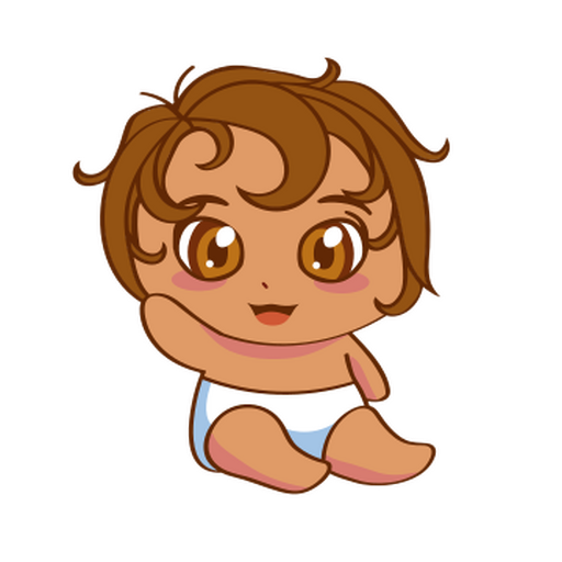 Cute happy baby greeting PNG Design