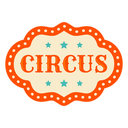Zirkus-Karnevalsshow-Zitat-Abzeichen PNG-Design