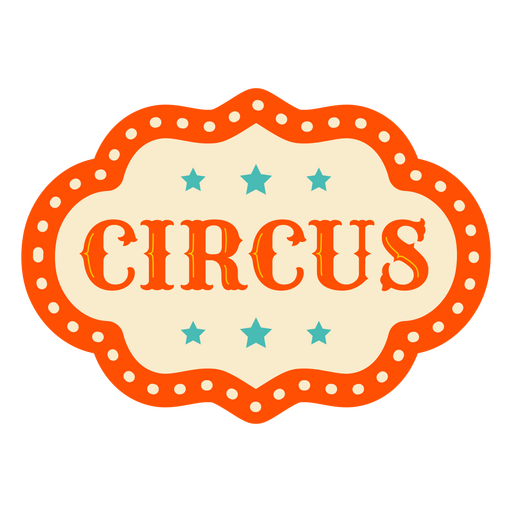 Distintivo de citação de show de carnaval de circo