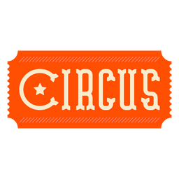 Circus ticket quote badge flat PNG Design Transparent PNG