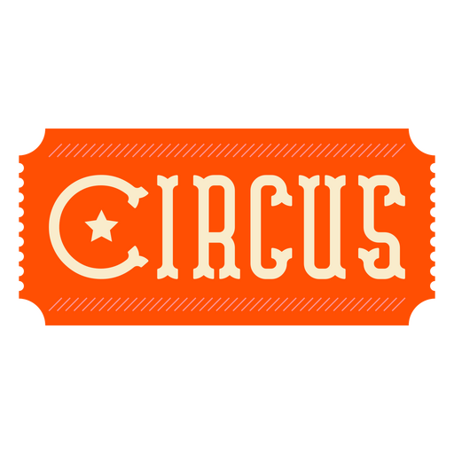 Circus ticket quote badge flat PNG Design