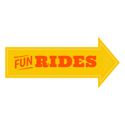 Fun rides circus quote badge flat PNG Design