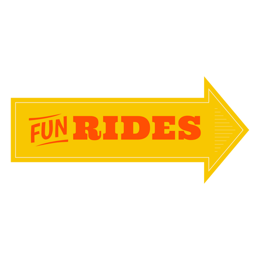 Fun Rides Zirkus-Zitat-Abzeichen flach PNG-Design