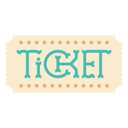 Tickets circus quote badge flat PNG Design