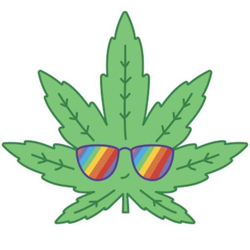 Linda licencia de cannabis arcoíris Diseño PNG