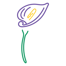 acidente vascular cerebral antúrio roxo Desenho PNG