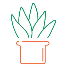 Schlaganfall-Agave-Pflanzenzeichnung PNG-Design