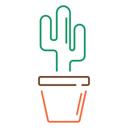 planta de cacto de acidente vascular cerebral Desenho PNG