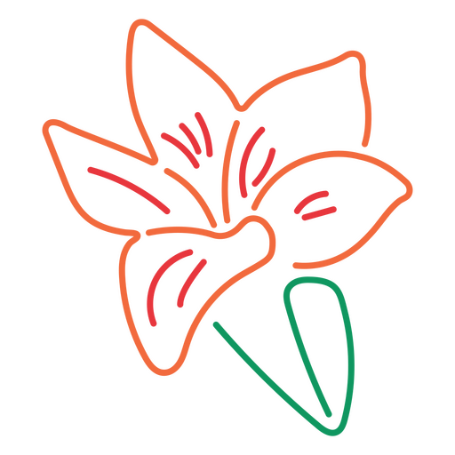stroke lily drawing PNG Design