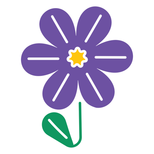 Cut out purple flower PNG Design