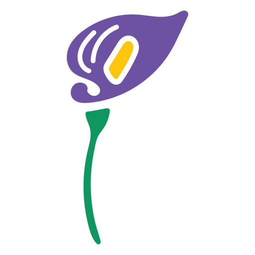 cut out purple lily PNG Design