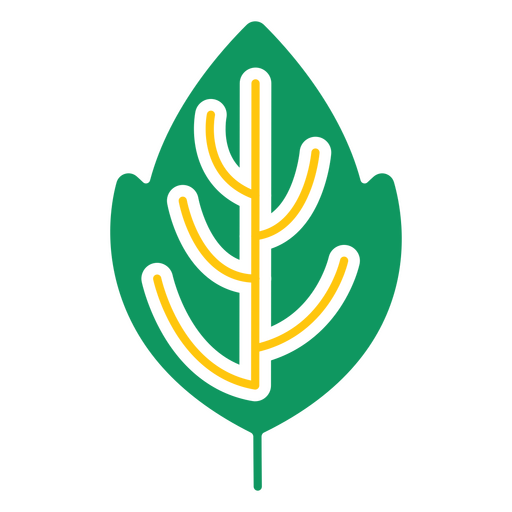 green cut out leave PNG Design