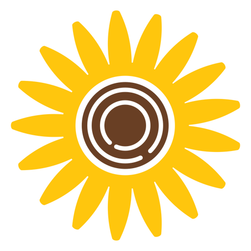 Sonnenblume ausschneiden PNG-Design