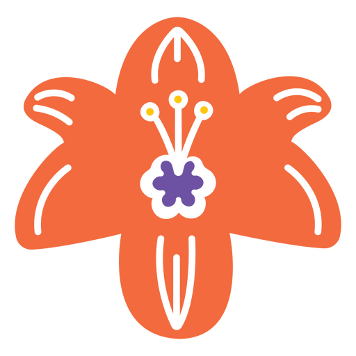 Rote tropische Blume PNG-Design