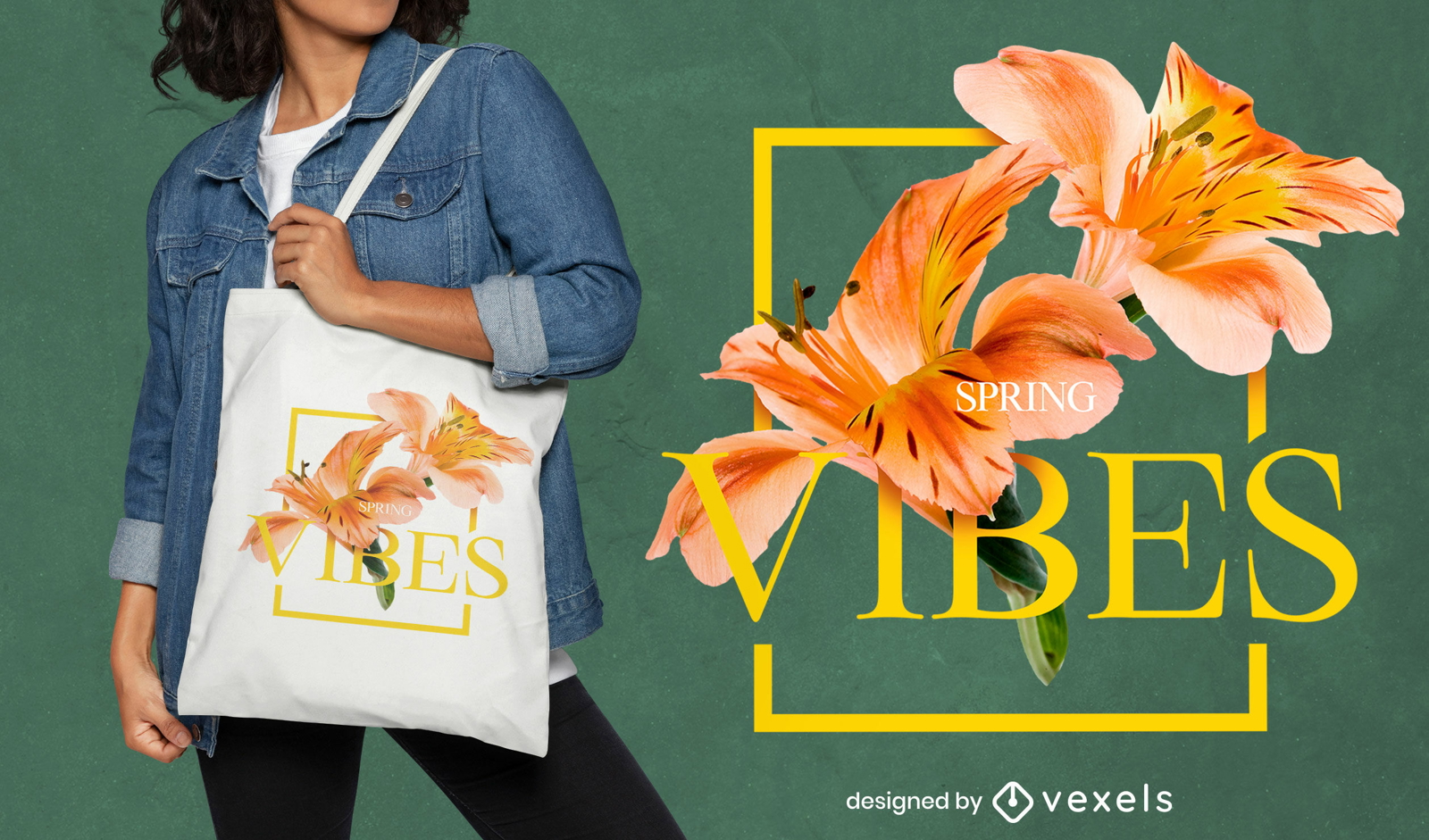 Dise?o de bolso tote primavera flores tropicales