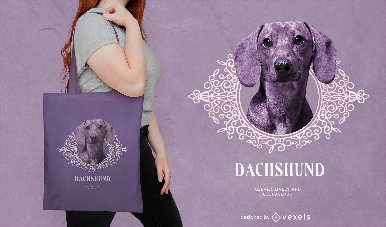 Dackel-Hund-Einkaufstaschen-Design