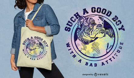 Design de bolsa de animal de cachorro pitbull